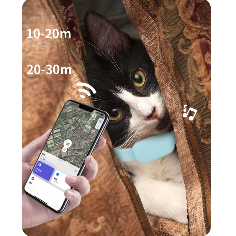Collier pour animaux de compagnie en forme de patte pour chats et chiens, dispositif de suivi anti-perte, collier intelligent de suivi GPS à distance pour iOS